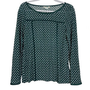 Boden Women’s 6 Patterned Claudia Top Tencel Lyocell Round Neck‎ Long Sleeve